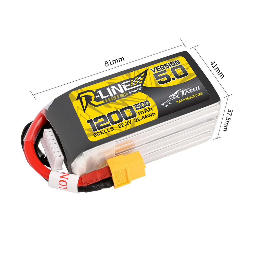 TATTU R-LINE 5.0 22.2V 1200mAh - Rc Hobby Line recension och pris