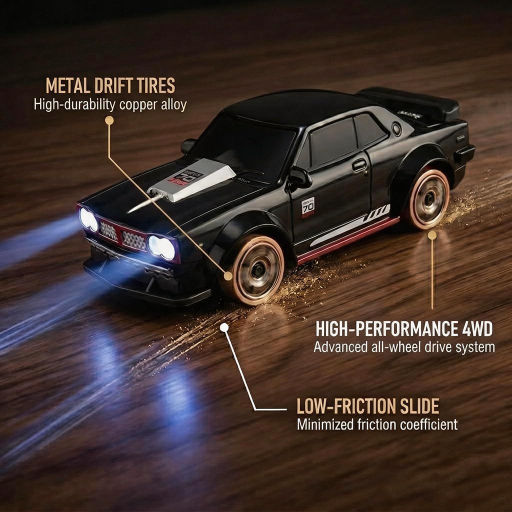 1:64 Scale 4WD RC Drift Car wi - Gyroscope Rc Module recension och pris